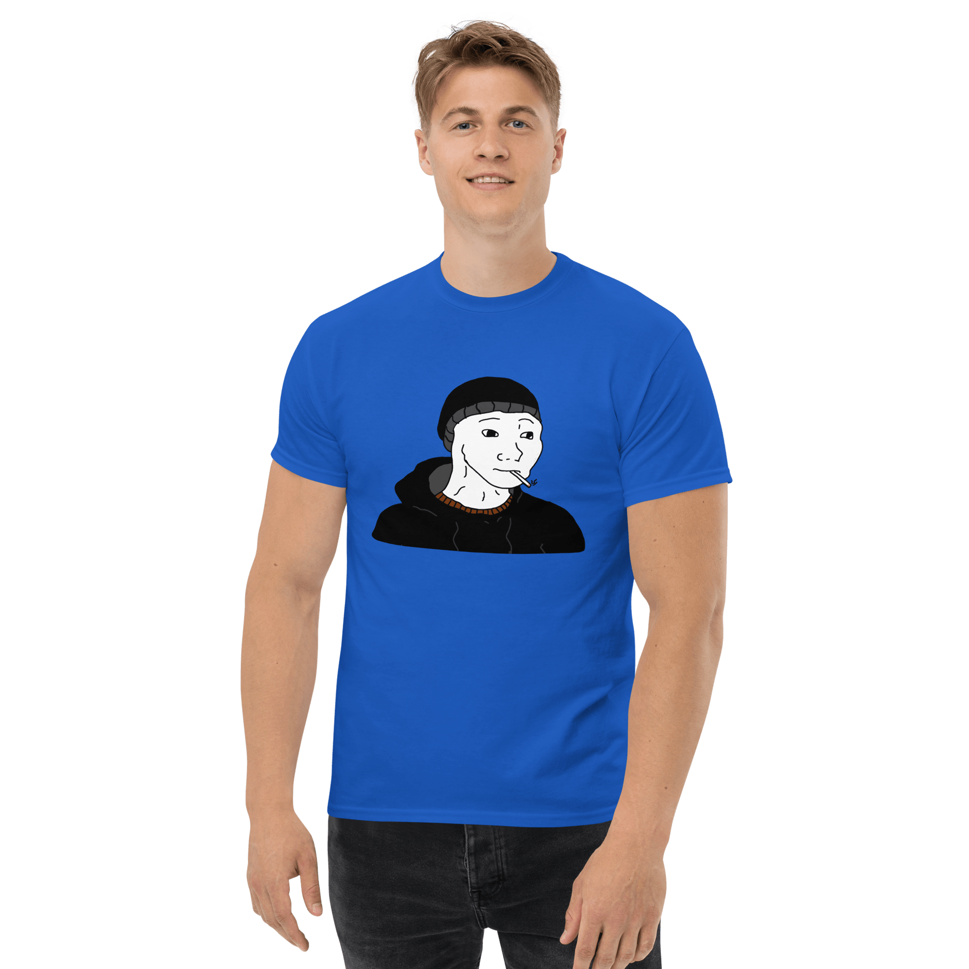 Doomer Wojak Classic T-Shirt Meme - Royal | Shirtposting