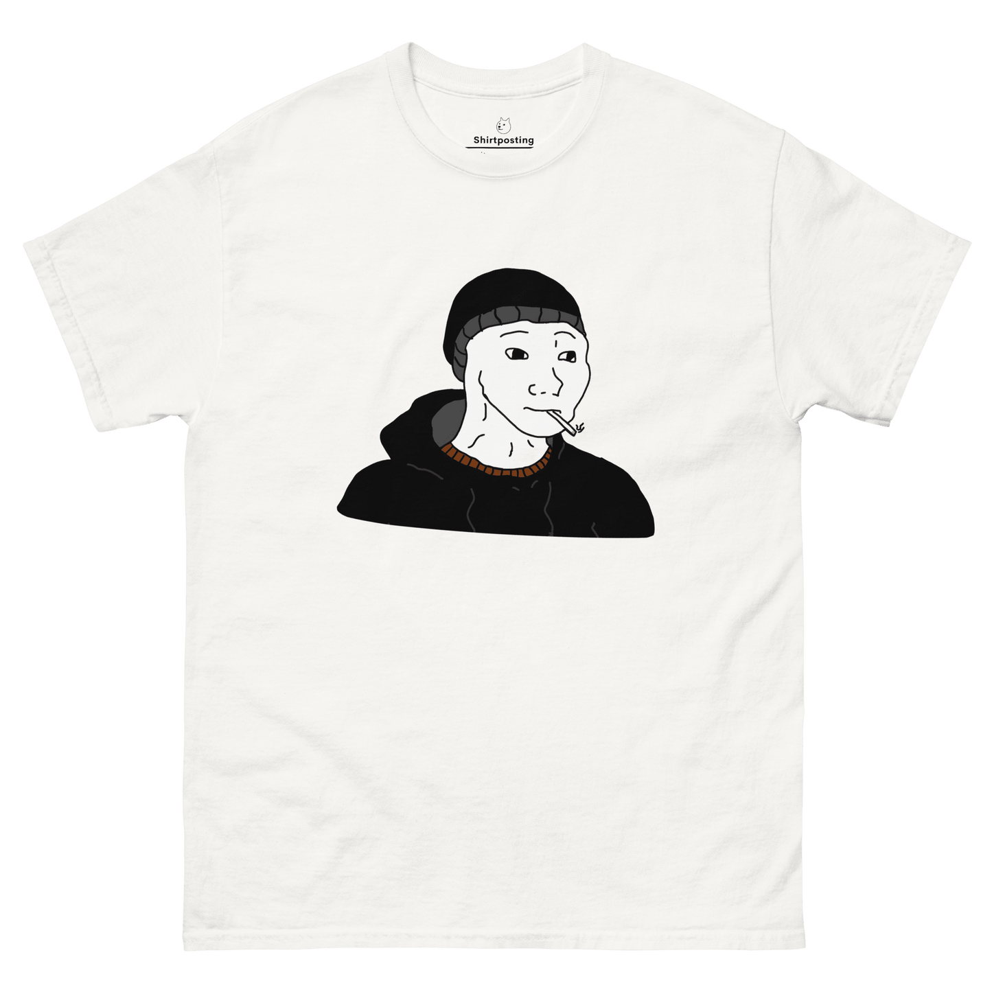 Doomer Wojak Classic T-Shirt Meme - White | Shirtposting