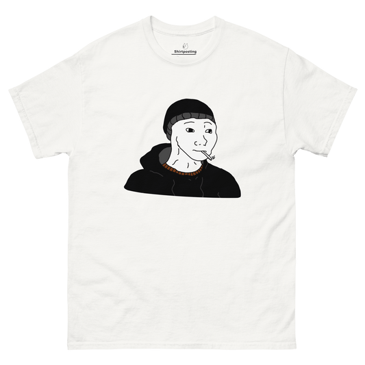 Doomer Wojak Classic T-Shirt Meme - White | Shirtposting
