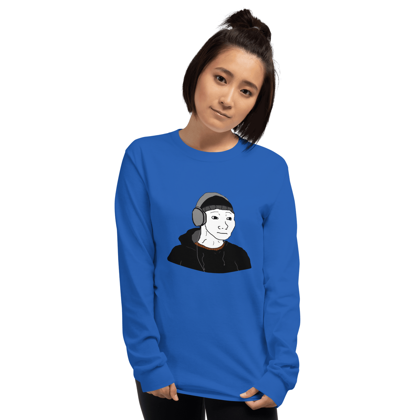 Doomer Wojak Long Sleeve T-Shirt Meme - Sport Grey | Shirtposting