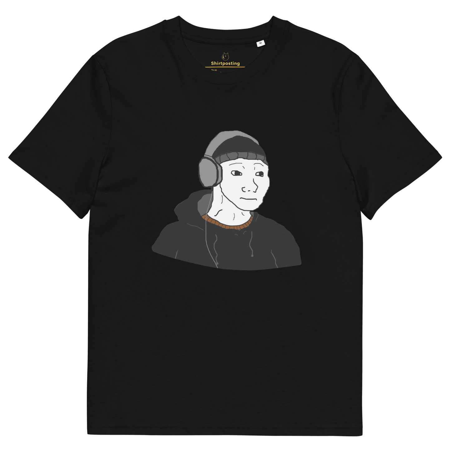 Doomer Wojak Premium Organic T-Shirt Meme - Black | Shirtposting