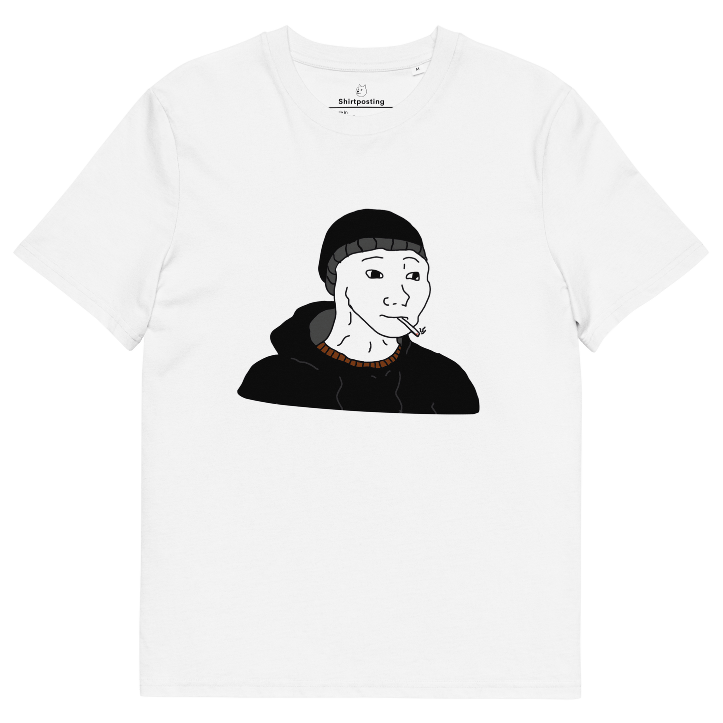 Doomer Wojak Premium Organic T-Shirt Meme - White | Shirtposting