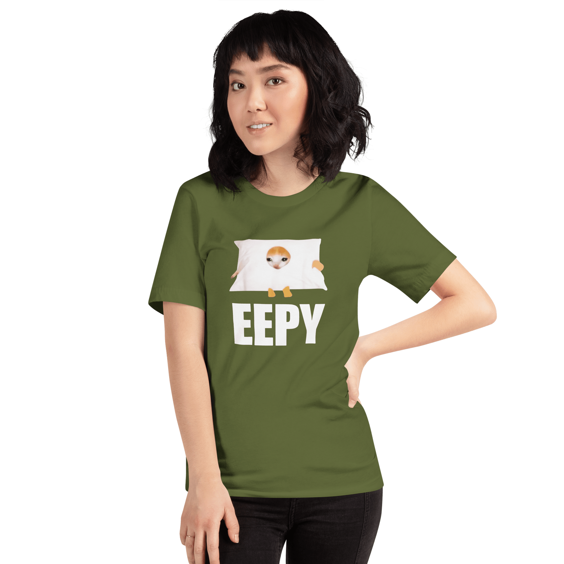 Eepy Classic T-Shirt Meme - Military Green | Shirtposting