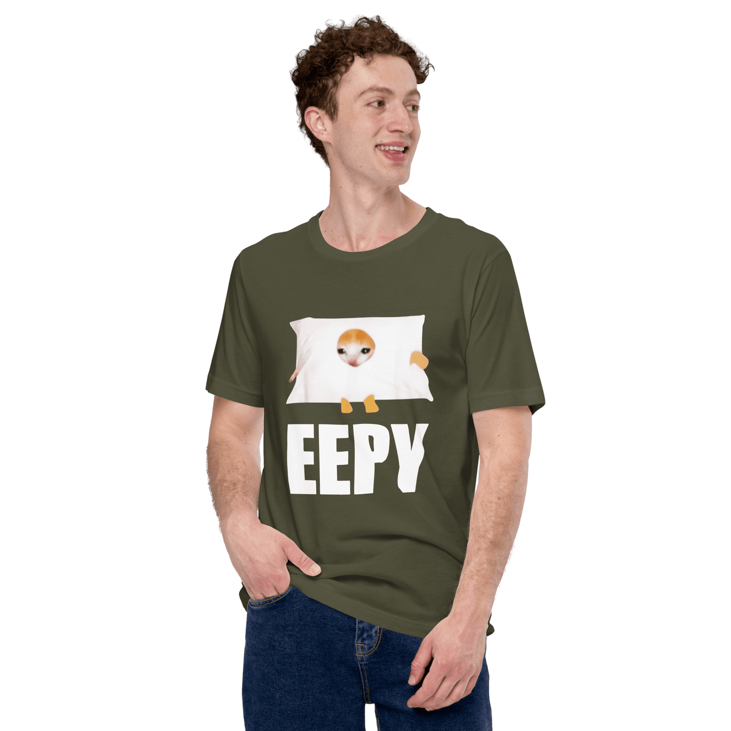 Eepy Classic T-Shirt Meme - Military Green | Shirtposting