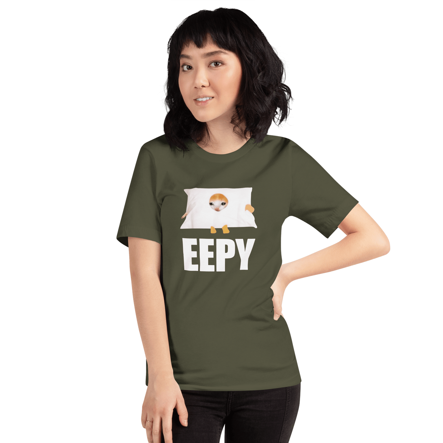 Eepy Classic T-Shirt Meme - Military Green | Shirtposting