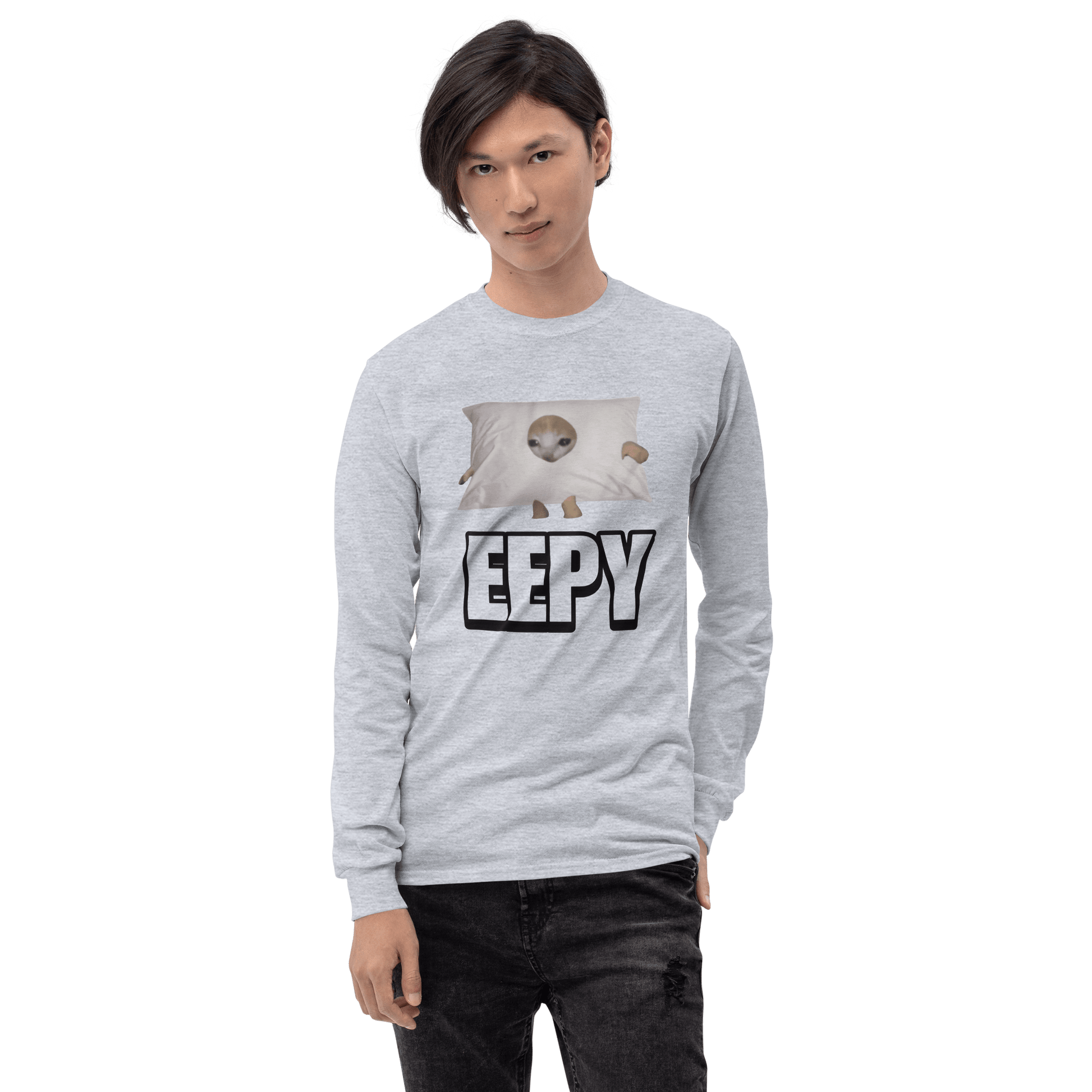 Eepy Long Sleeve T-Shirt Meme - Sport Grey | Shirtposting