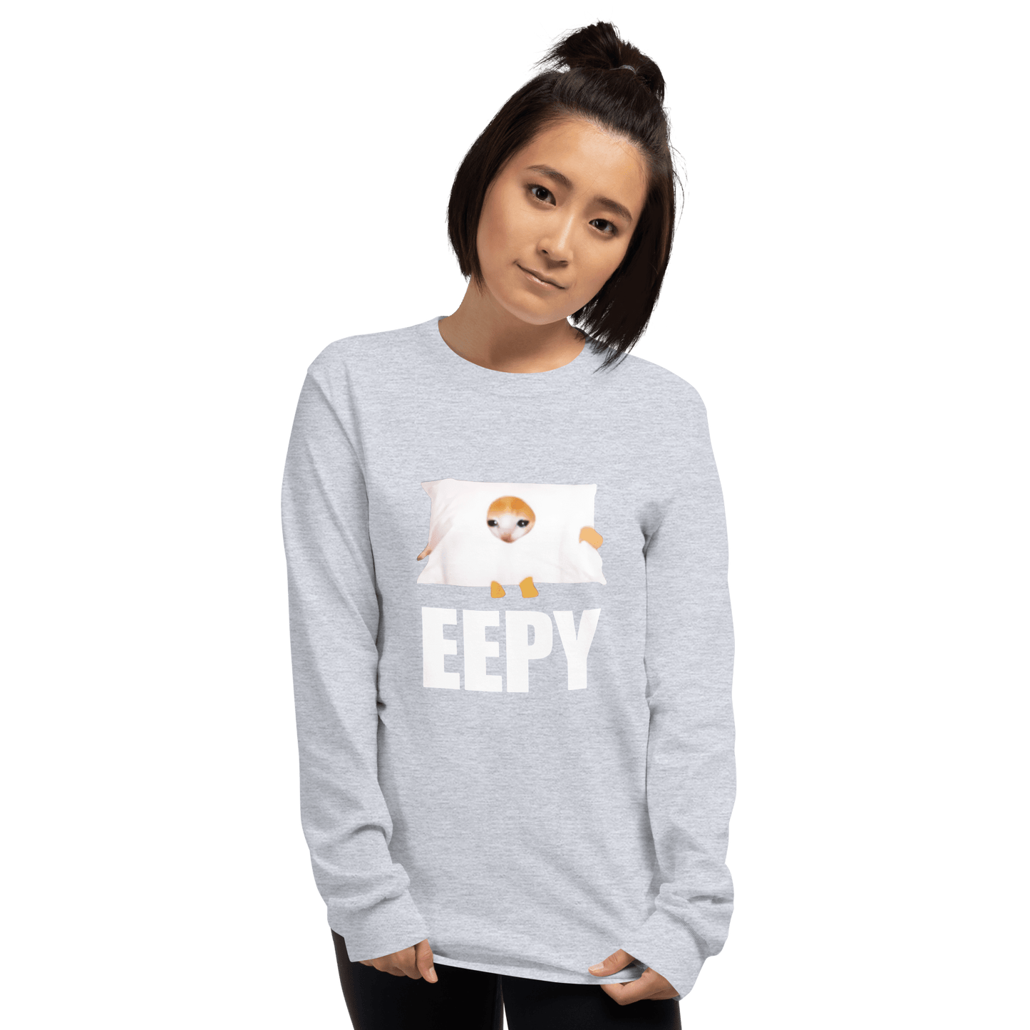 Eepy Long Sleeve T-Shirt Meme - Sport Grey | Shirtposting