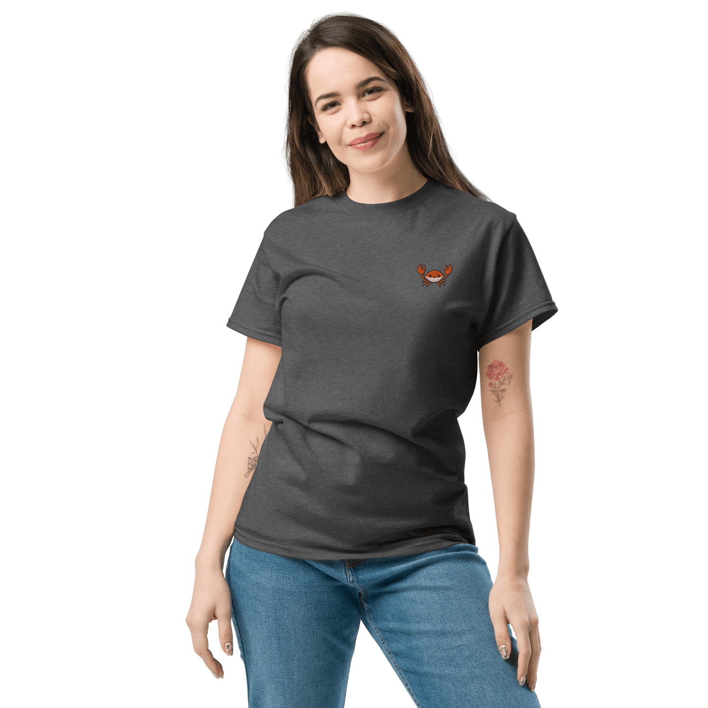 Embroidery Crab Classic T-Shirt Meme - Royal | Shirtposting