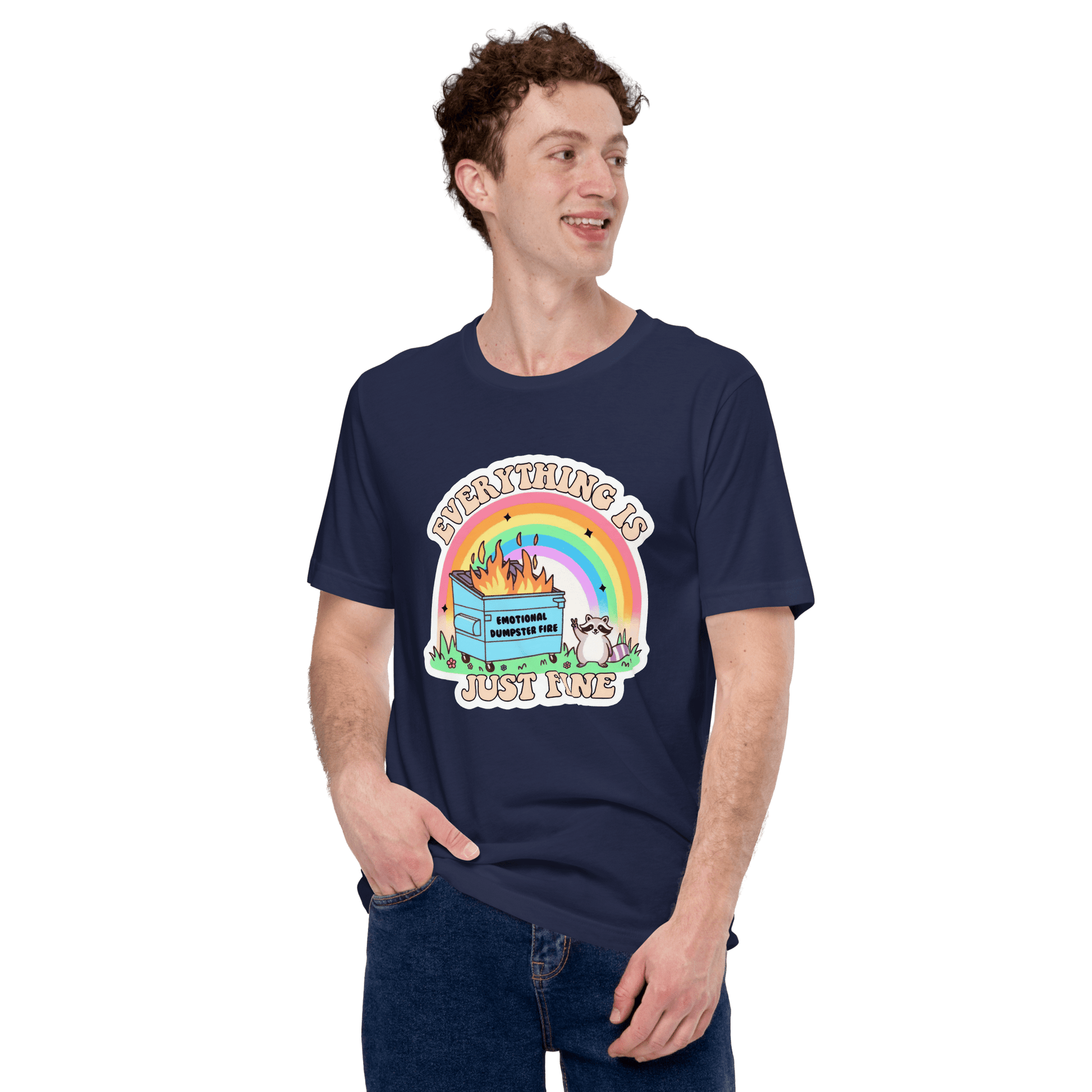 Everything is Just Fine Classic T-Shirt Meme - Military Green | Shirtposting
