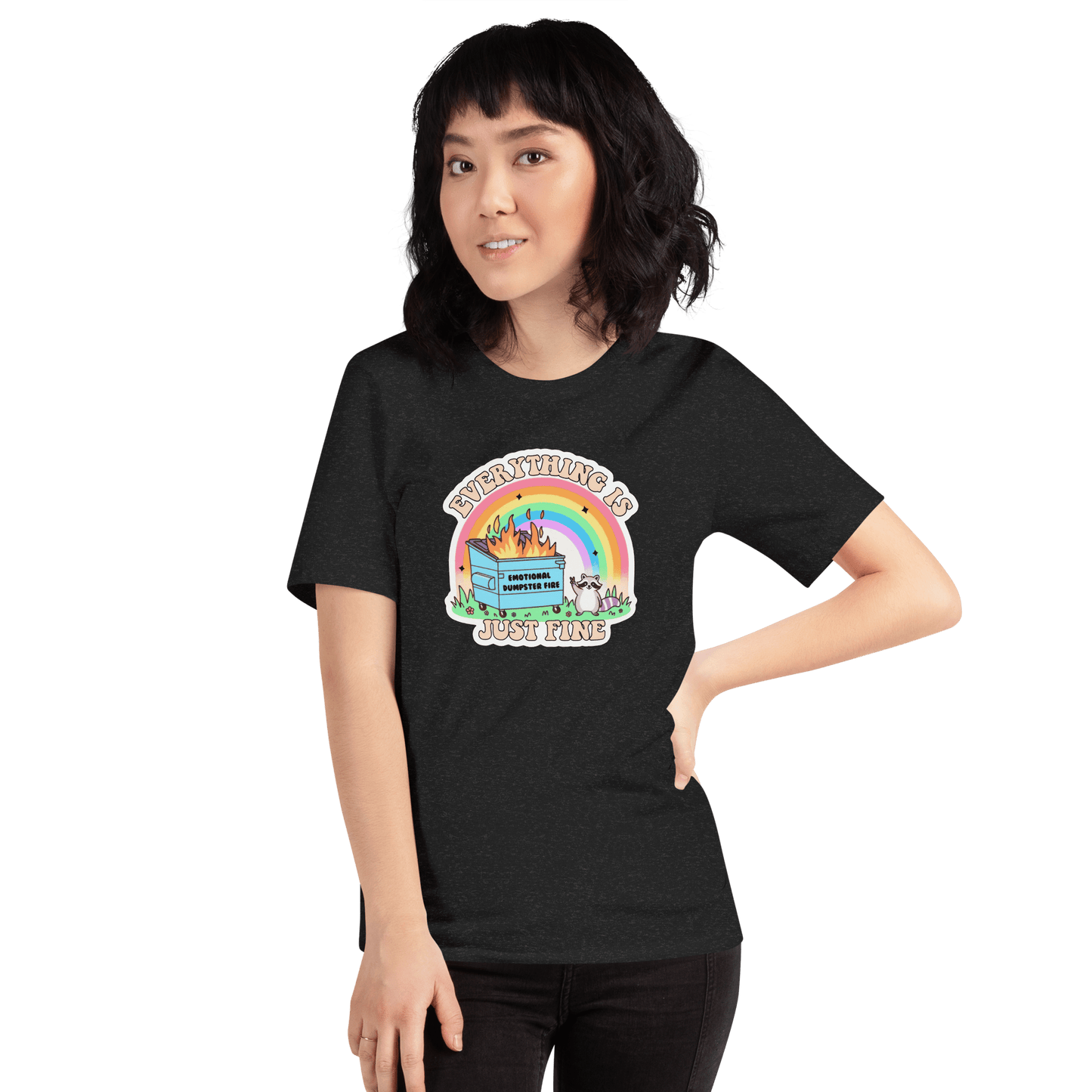 Everything is Just Fine Classic T-Shirt Meme - Military Green | Shirtposting