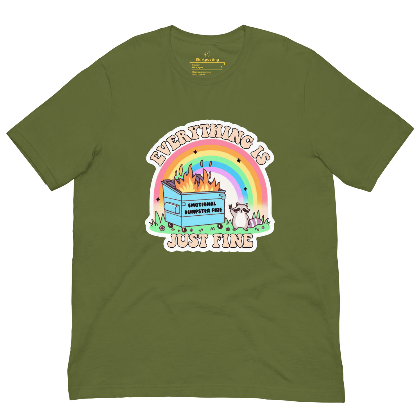 Everything is Just Fine Classic T-Shirt Meme - Navy | Shirtposting