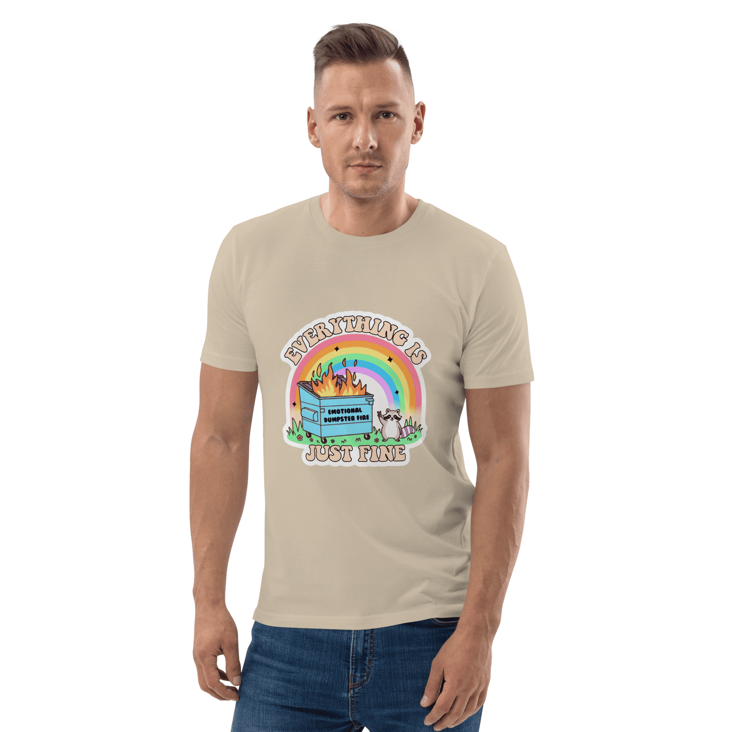 Everything Is Just Fine Premium Organic T-Shirt Meme - Dark Heather Grey | Shirtposting