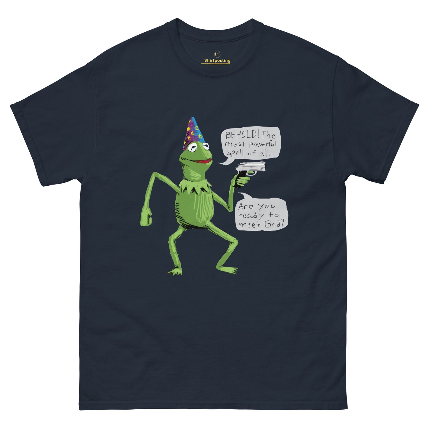 Frog Meme Classic T-Shirt Meme - Navy | Shirtposting