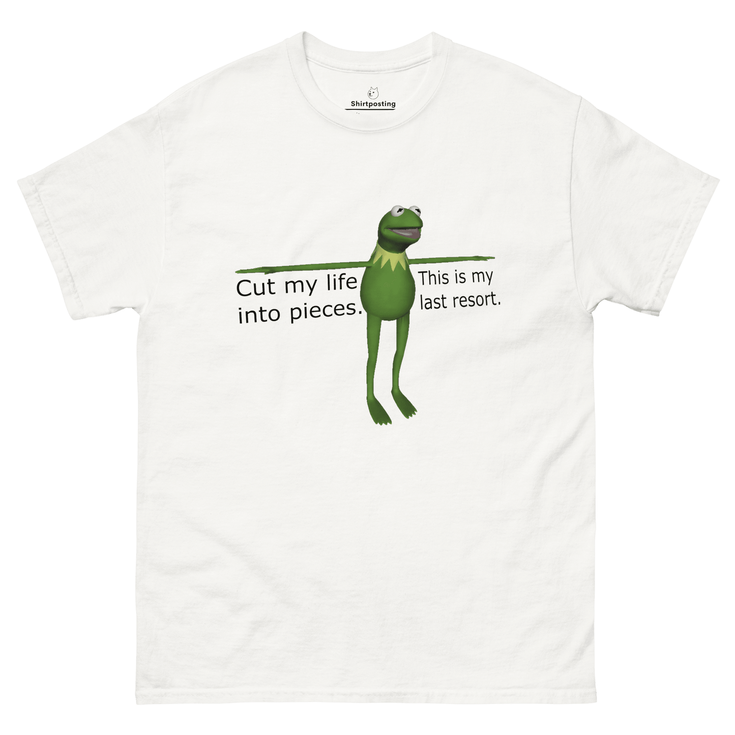 Frog Meme Classic T-Shirt Meme - White | Shirtposting