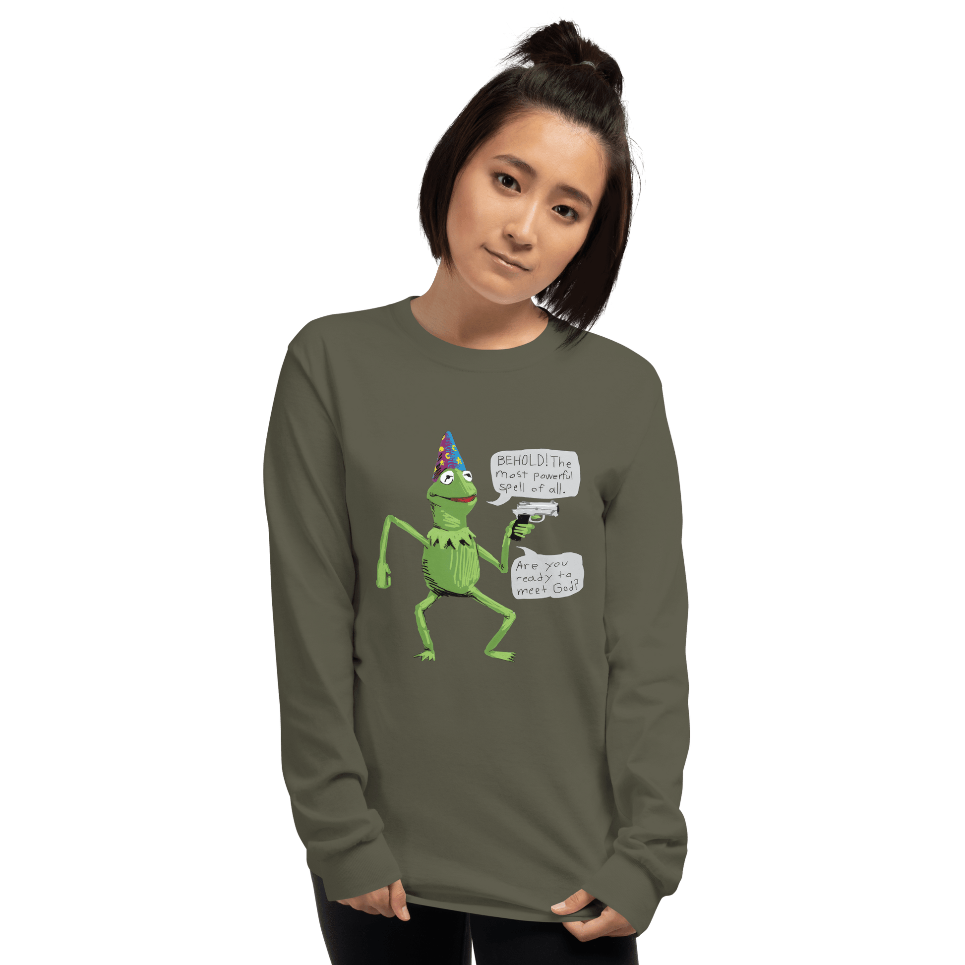 Frog Meme Long Sleeve T-Shirt Meme - Sport Grey | Shirtposting