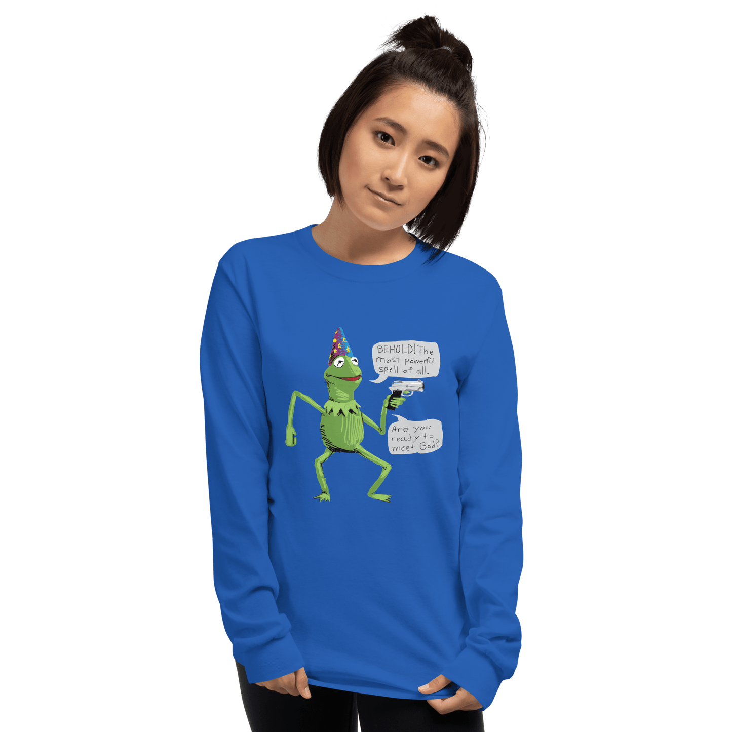 Frog Meme Long Sleeve T-Shirt Meme - Sport Grey | Shirtposting
