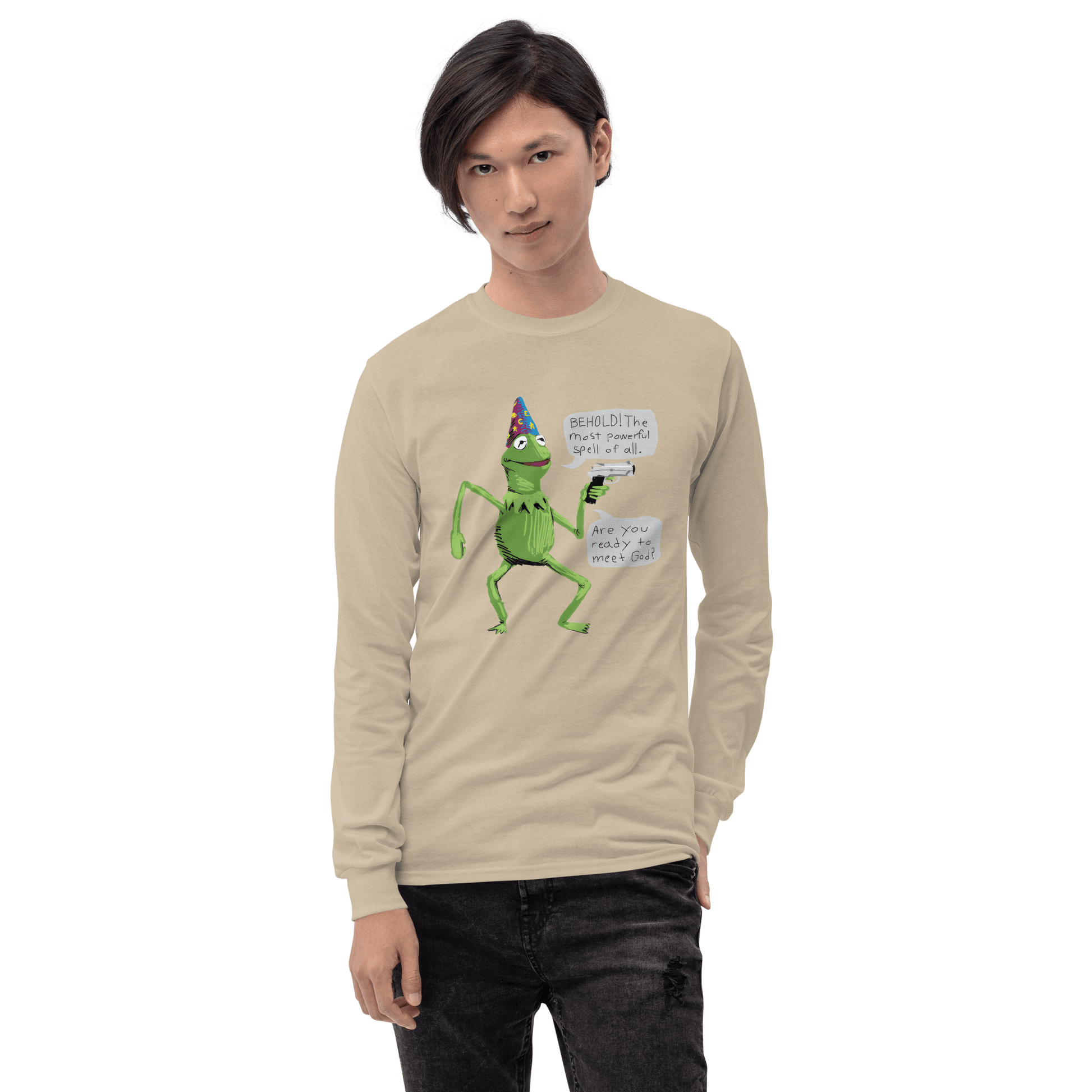 Frog Meme Long Sleeve T-Shirt Meme - Sport Grey | Shirtposting