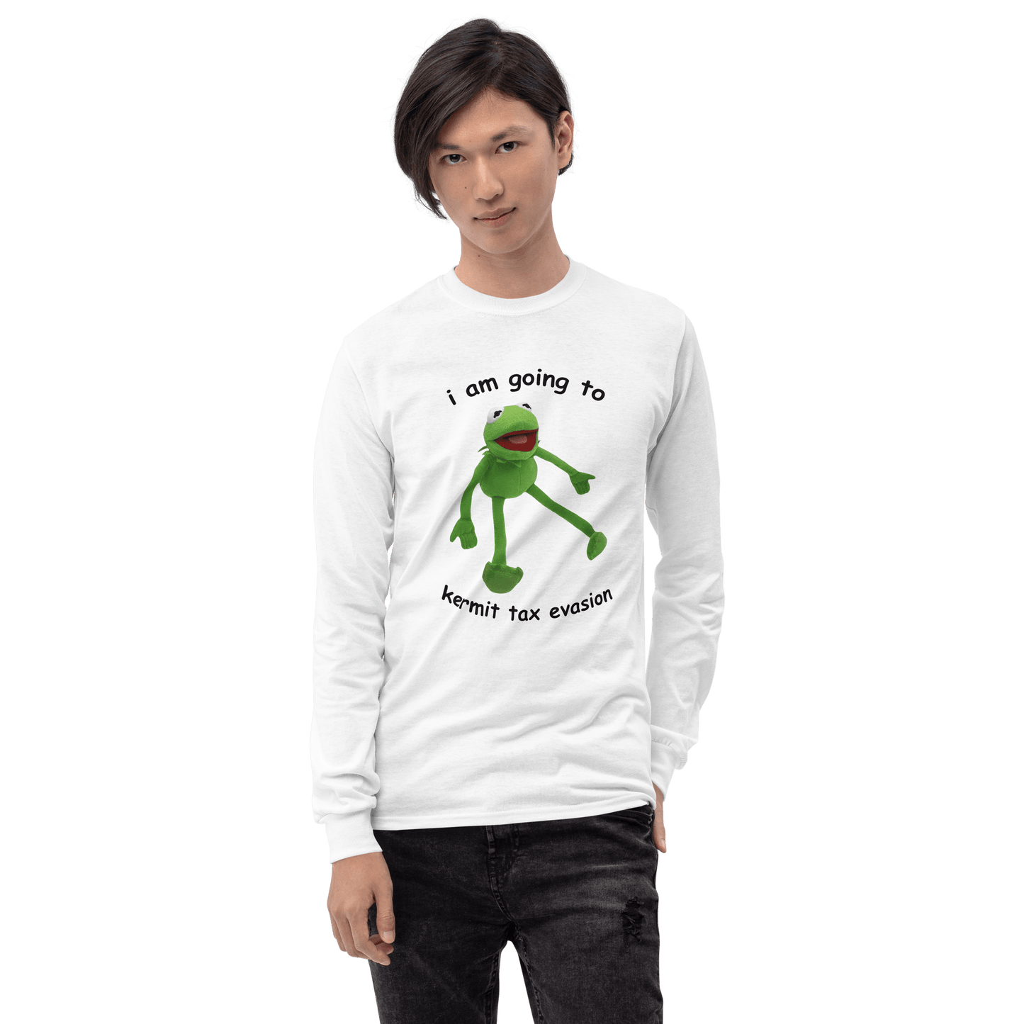 Frog Meme Long Sleeve T-Shirt Meme - Sport Grey | Shirtposting