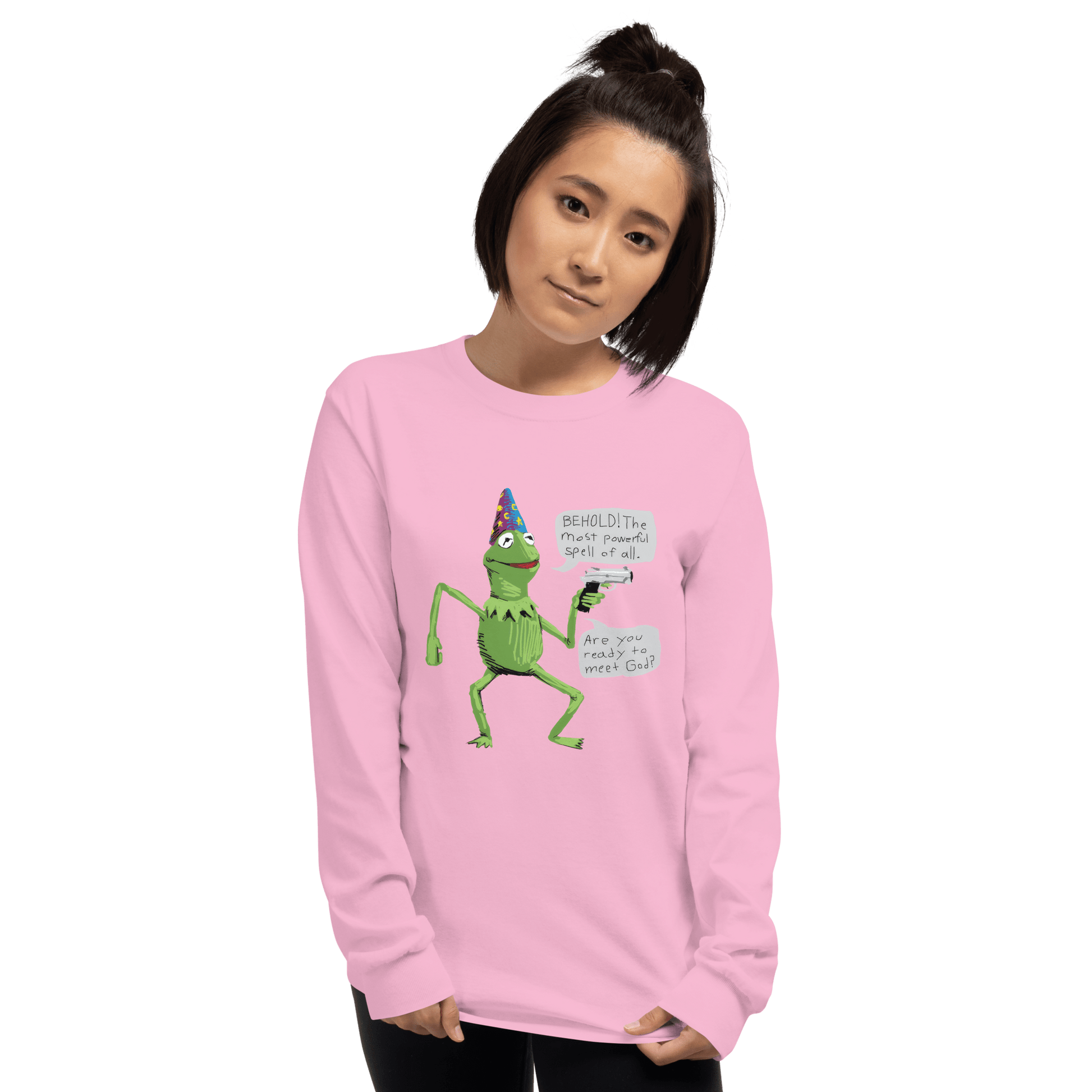 Frog Meme Long Sleeve T-Shirt Meme - Sport Grey | Shirtposting