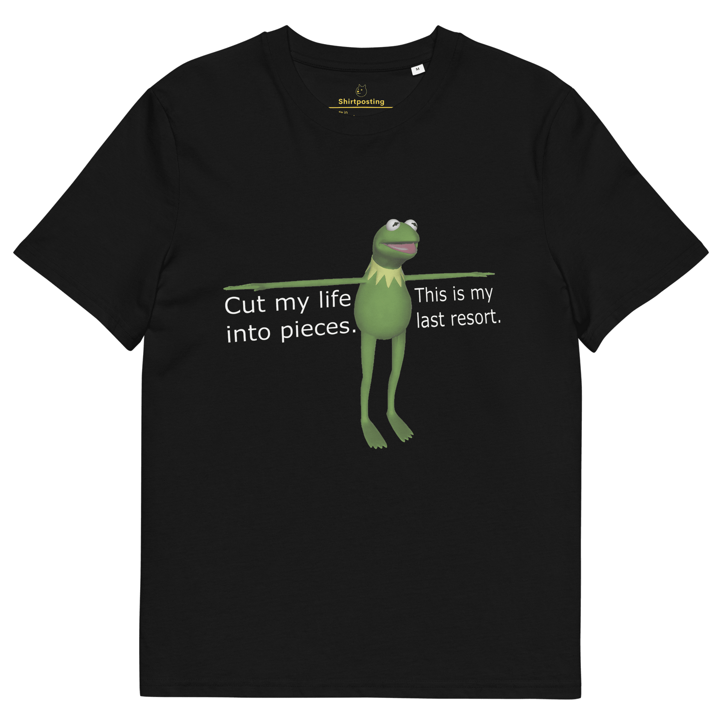 Frog Meme Premium Organic T-Shirt Meme - Black | Shirtposting