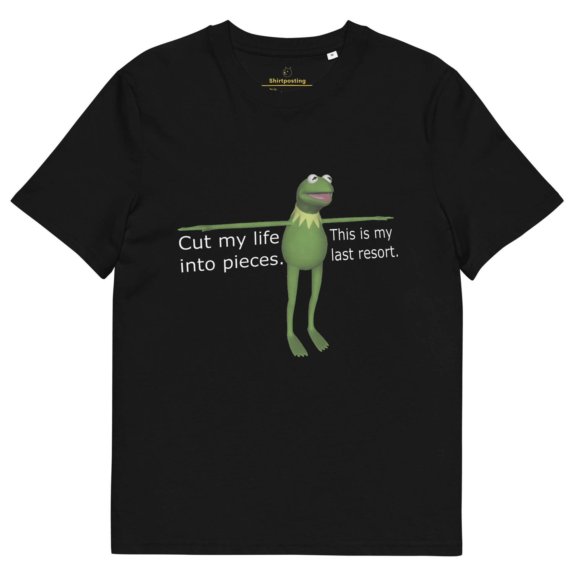 Frog Meme Premium Organic T-Shirt Meme - Black | Shirtposting