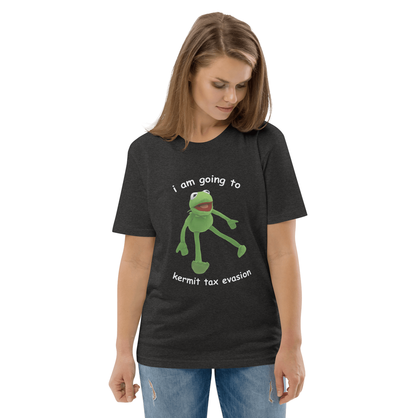 Frog Meme Premium Organic T-Shirt Meme - Dark Heather Grey | Shirtposting