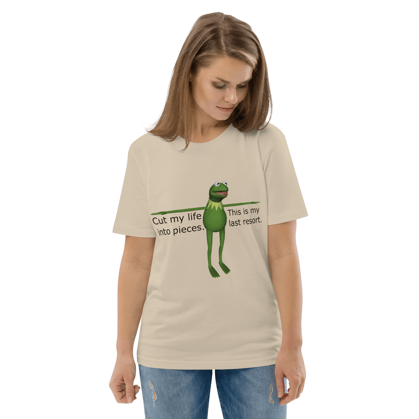 Frog Meme Premium Organic T-Shirt Meme - Desert Dust | Shirtposting