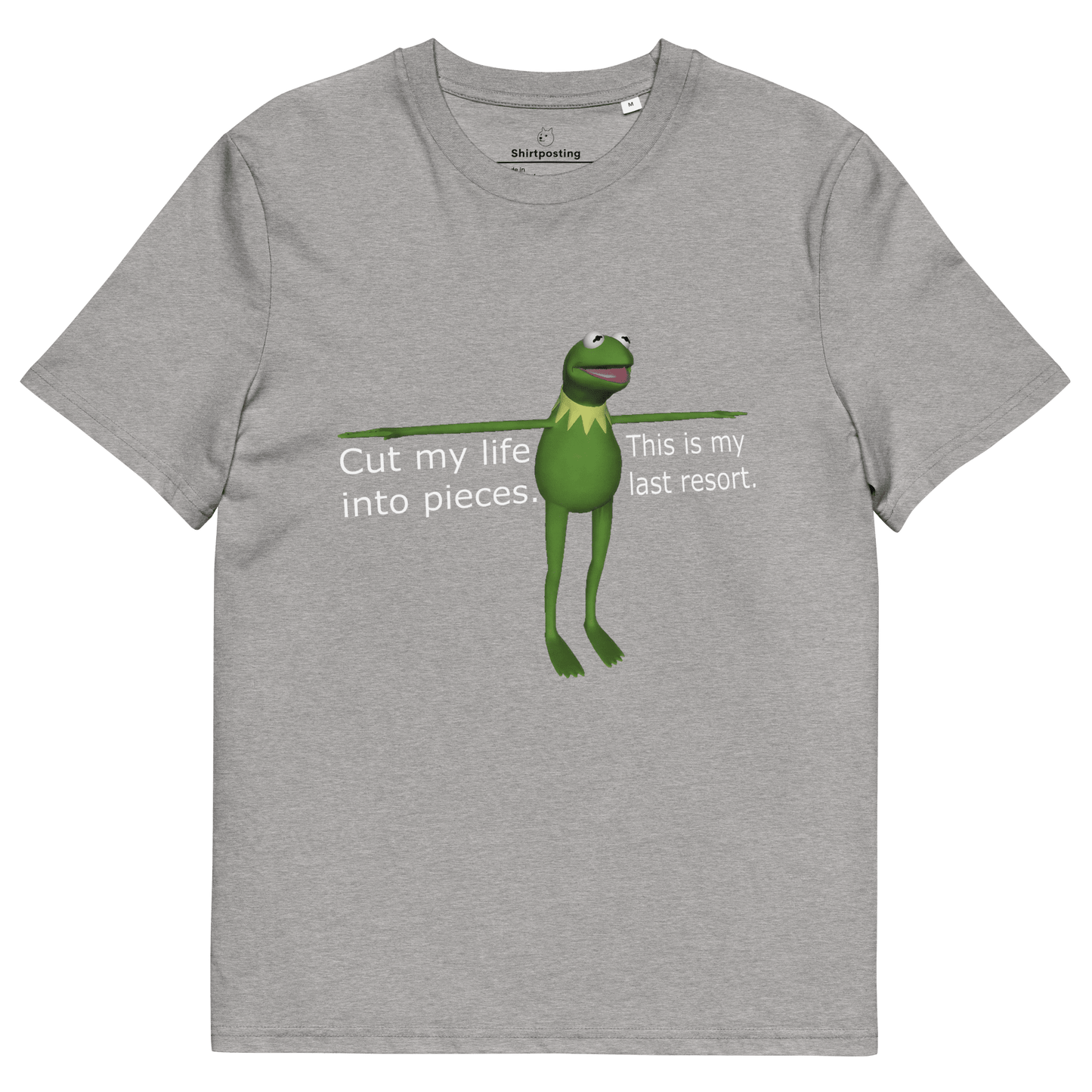 Frog Meme Premium Organic T-Shirt Meme - Heather Grey | Shirtposting