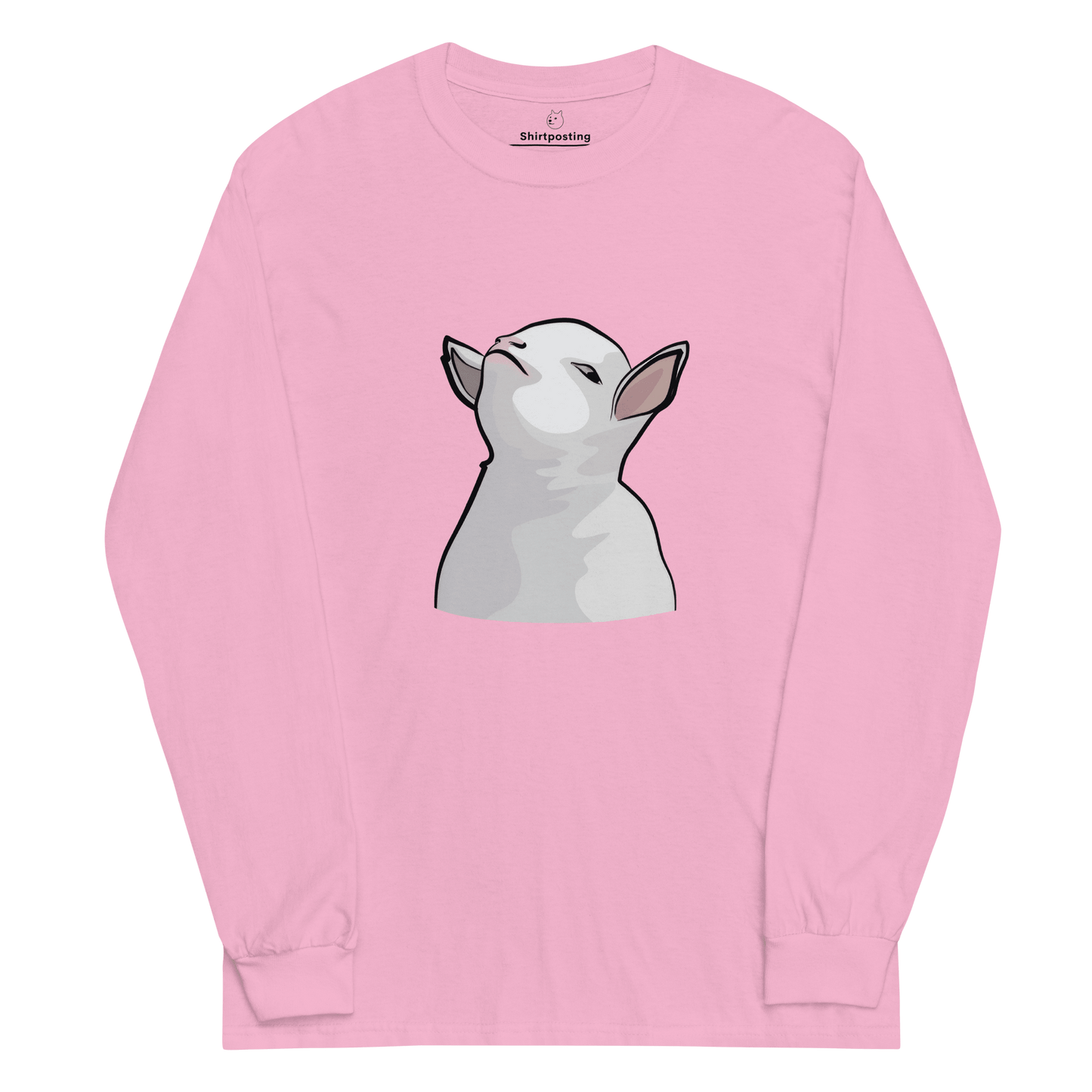 Goat Long Sleeve T-Shirt Meme - Light Pink | Shirtposting