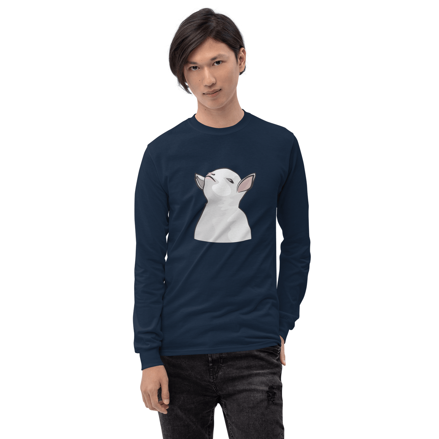 Goat Long Sleeve T-Shirt Meme - Sport Grey | Shirtposting