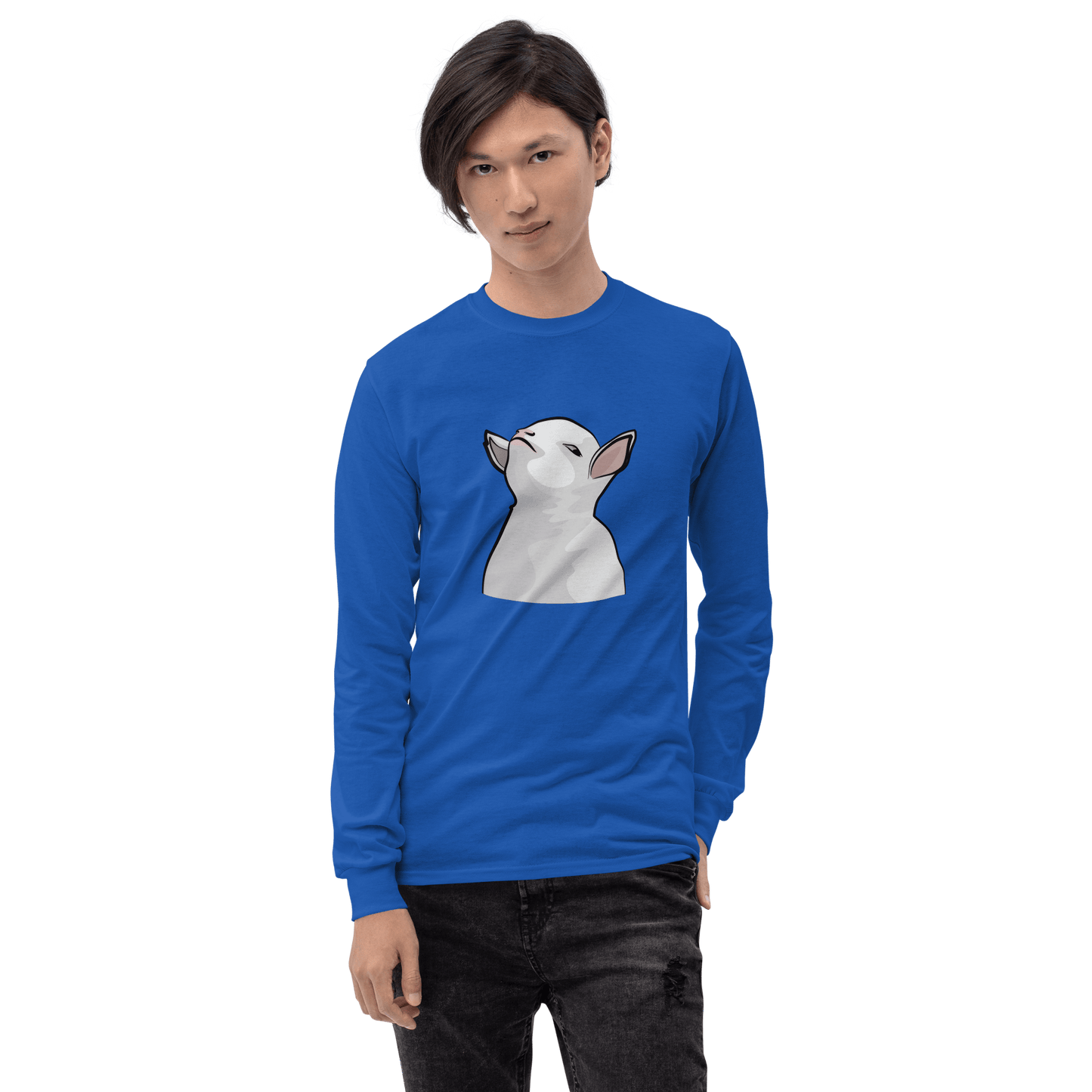Goat Long Sleeve T-Shirt Meme - Sport Grey | Shirtposting