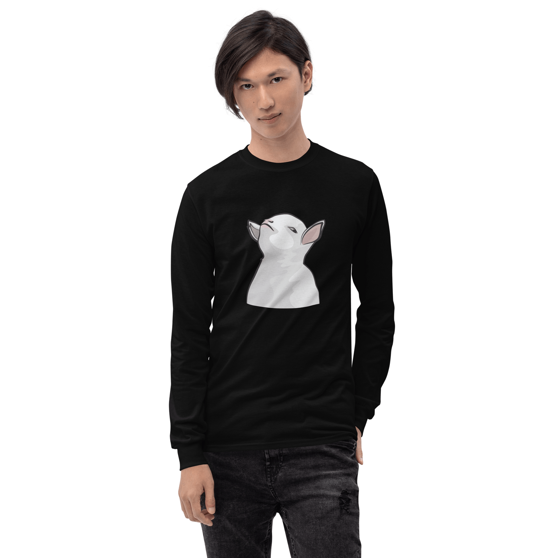 Goat Long Sleeve T-Shirt Meme - Sport Grey | Shirtposting