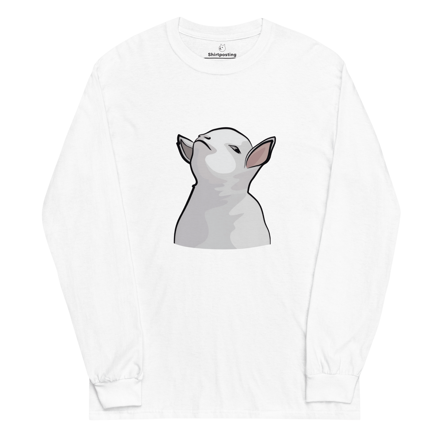 Goat Long Sleeve T-Shirt Meme - White | Shirtposting