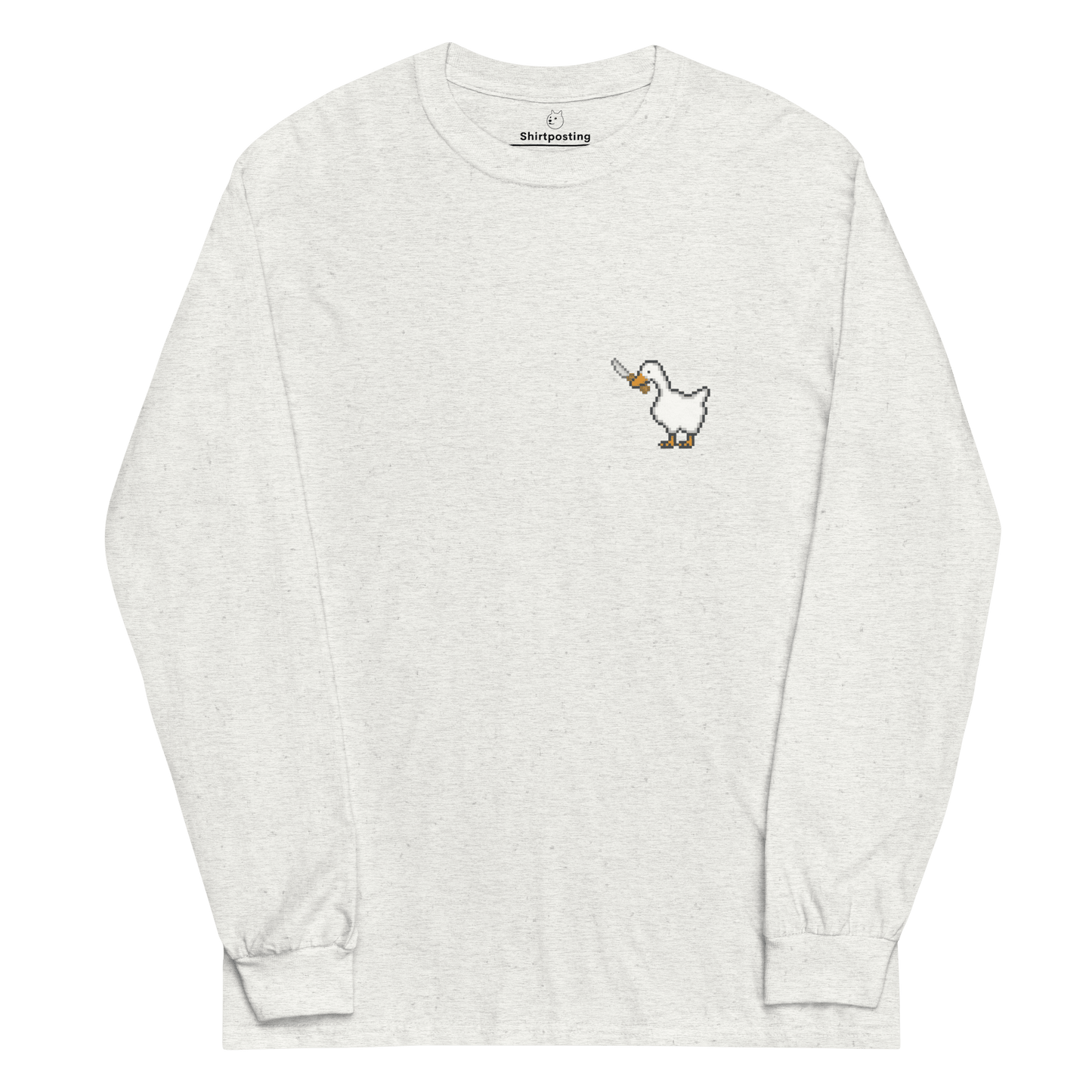 Goose Long Sleeve T-Shirt Meme - Ash | Shirtposting