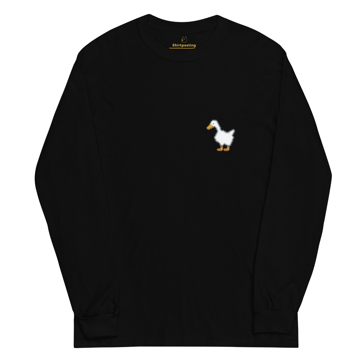 Goose Long Sleeve T-Shirt Meme - Black | Shirtposting
