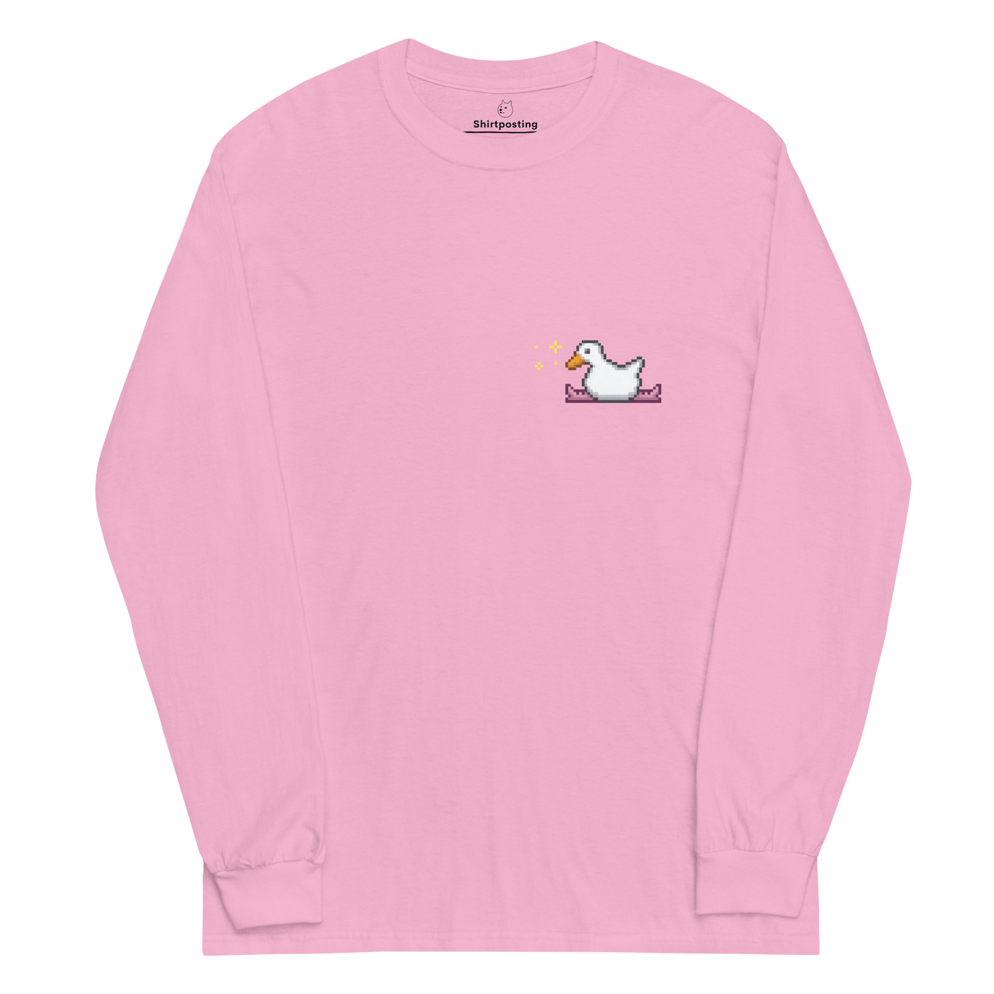 Goose Long Sleeve T-Shirt Meme - Light Pink | Shirtposting