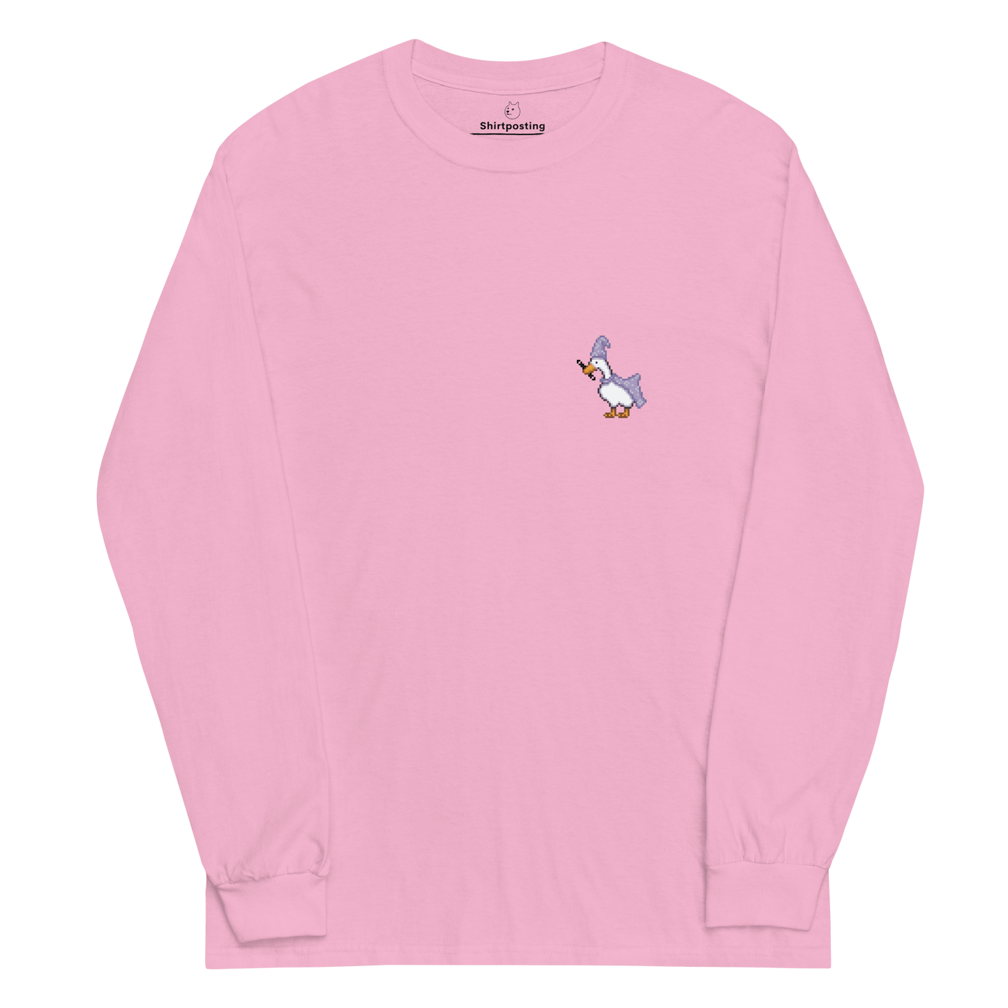 Goose Long Sleeve T-Shirt Meme - Light Pink | Shirtposting