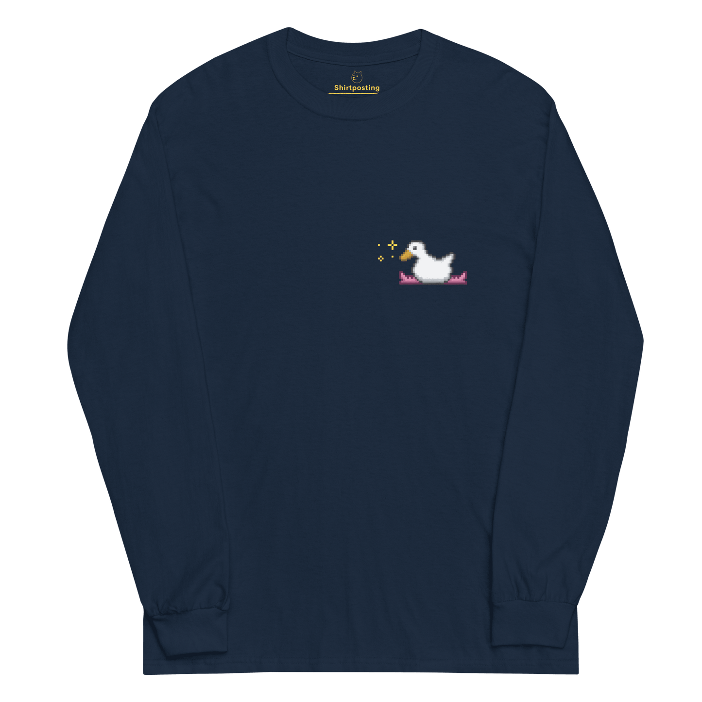 Goose Long Sleeve T-Shirt Meme - Navy | Shirtposting