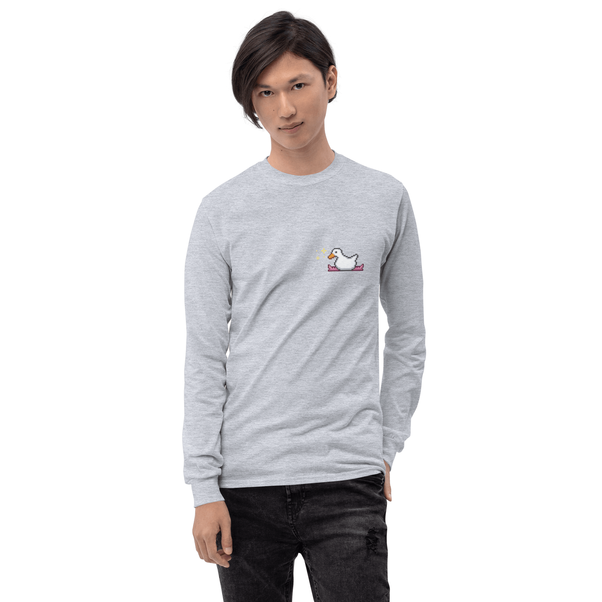 Goose Long Sleeve T-Shirt Meme - Sport Grey | Shirtposting