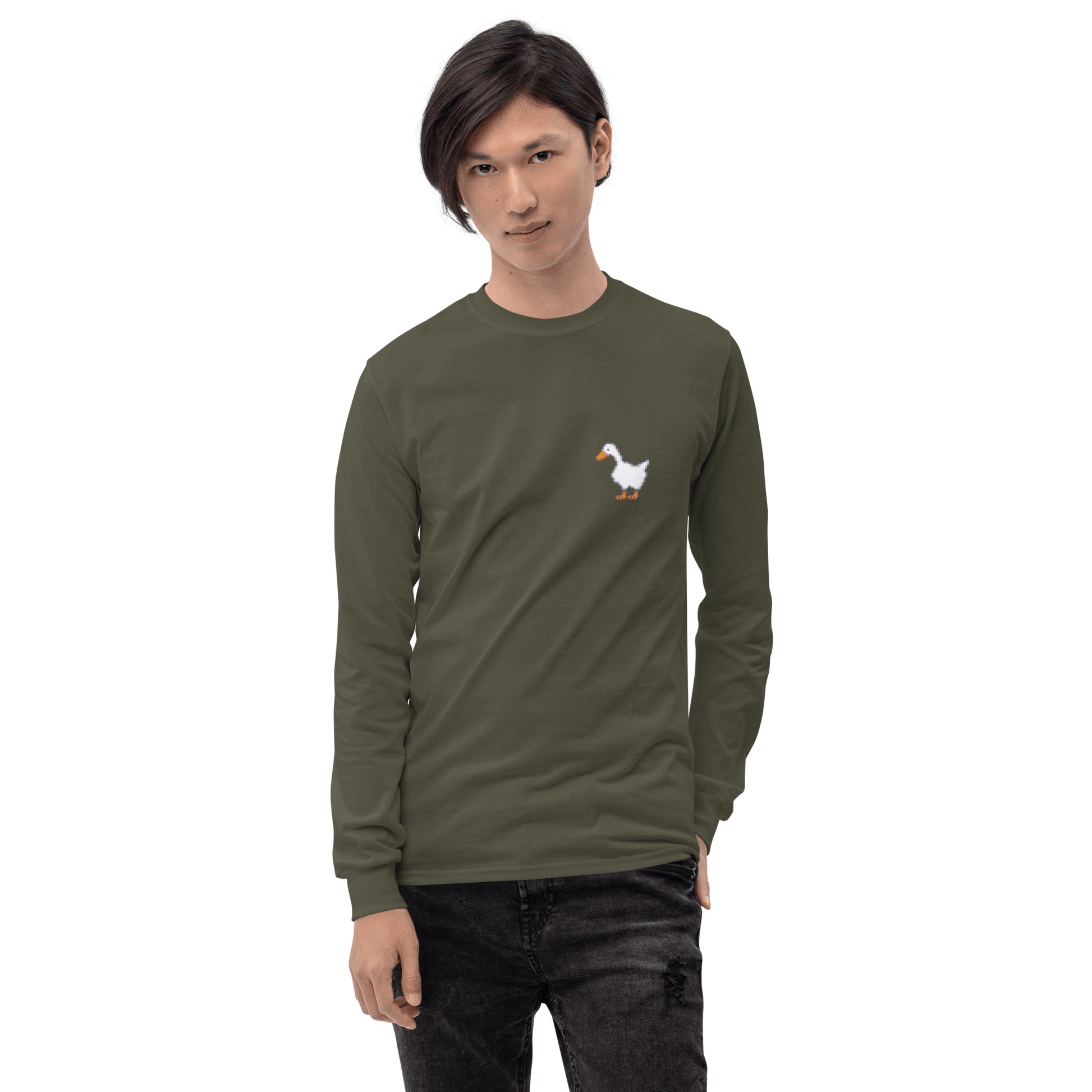 Goose Long Sleeve T-Shirt Meme - Sport Grey | Shirtposting