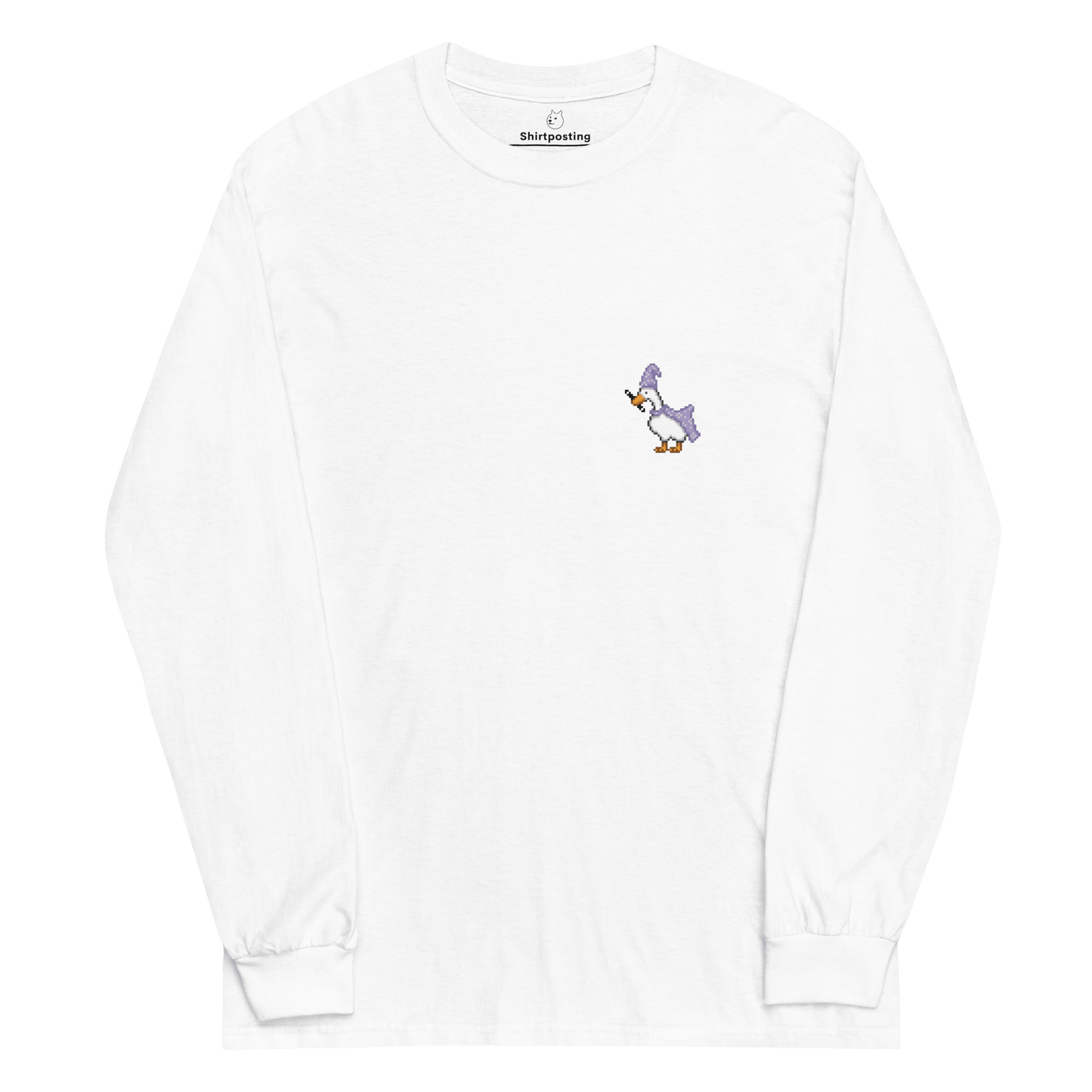Goose Long Sleeve T-Shirt Meme - White | Shirtposting
