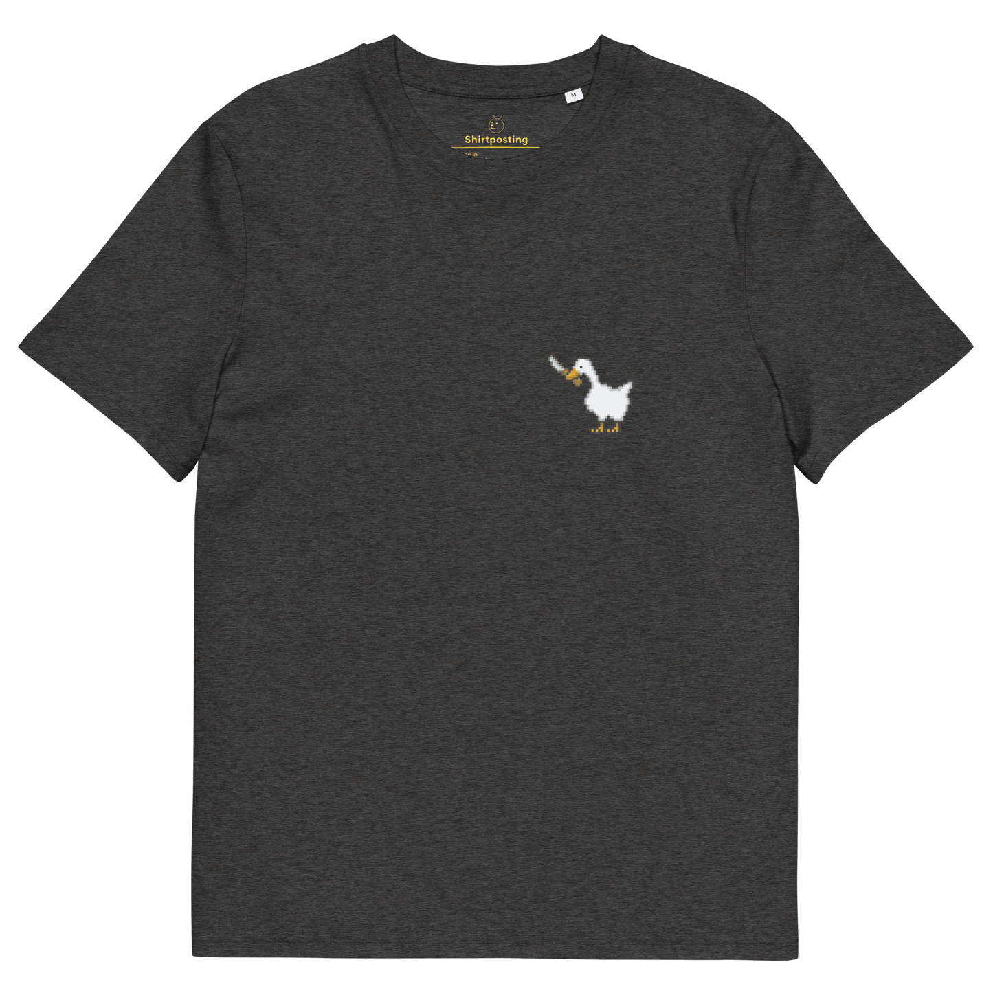 Goose Premium Organic T-Shirt Meme - Dark Heather Grey | Shirtposting