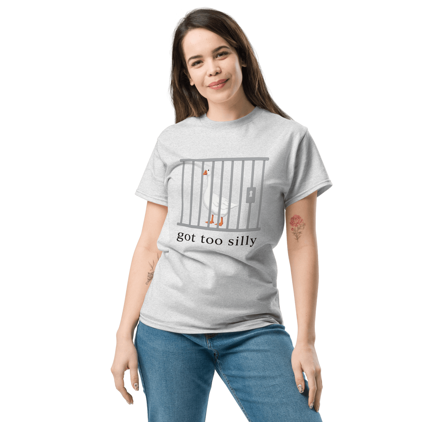 Got Too Silly Classic T-Shirt Meme - Ash | Shirtposting