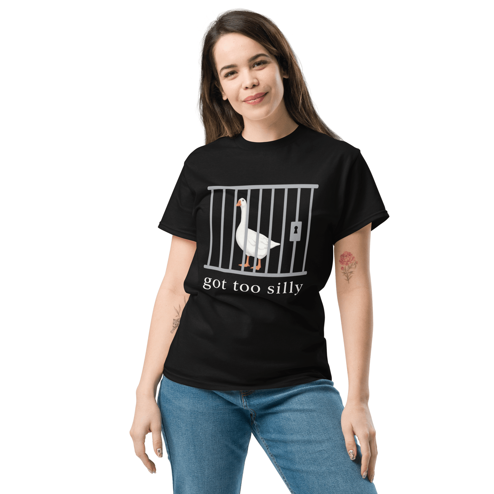 Got Too Silly Classic T-Shirt Meme - Black | Shirtposting