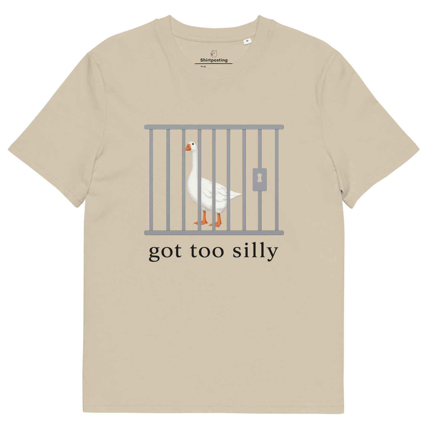 Got Too Silly Premium Organic T-Shirt Meme - Desert Dust | Shirtposting