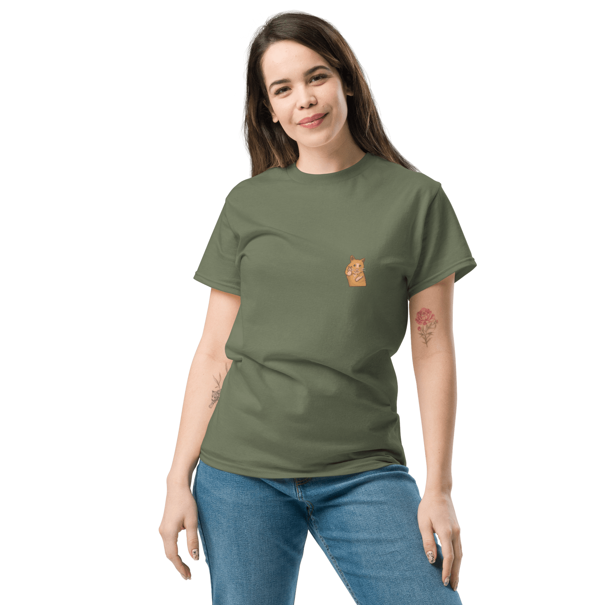 Hamster Classic T-Shirt Meme - Military Green | Shirtposting