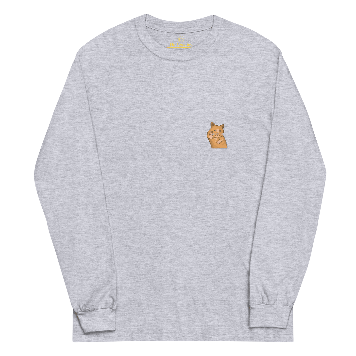 Hamster Long Sleeve T-Shirt Meme - Sport Grey | Shirtposting