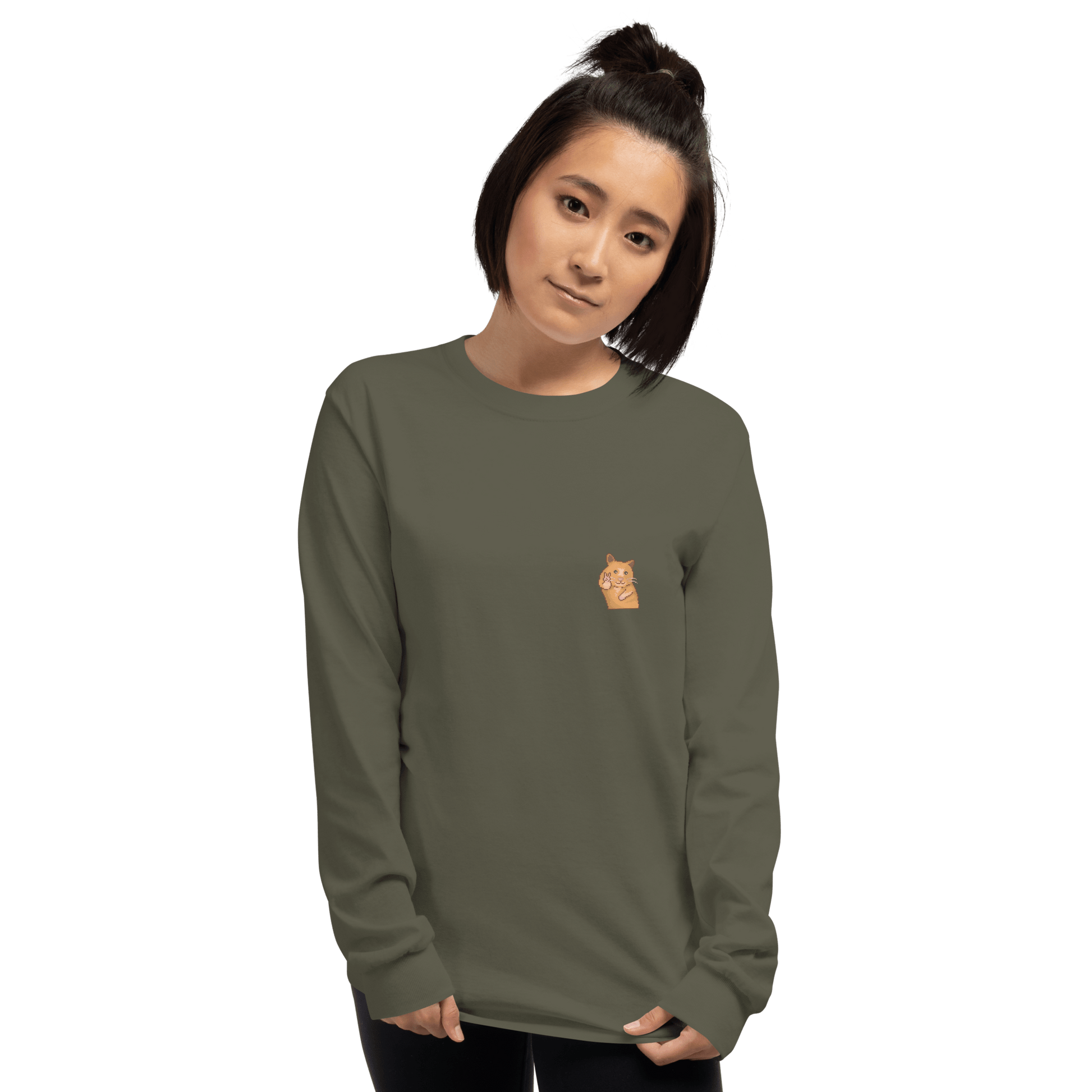 Hamster Long Sleeve T-Shirt Meme - Sport Grey | Shirtposting
