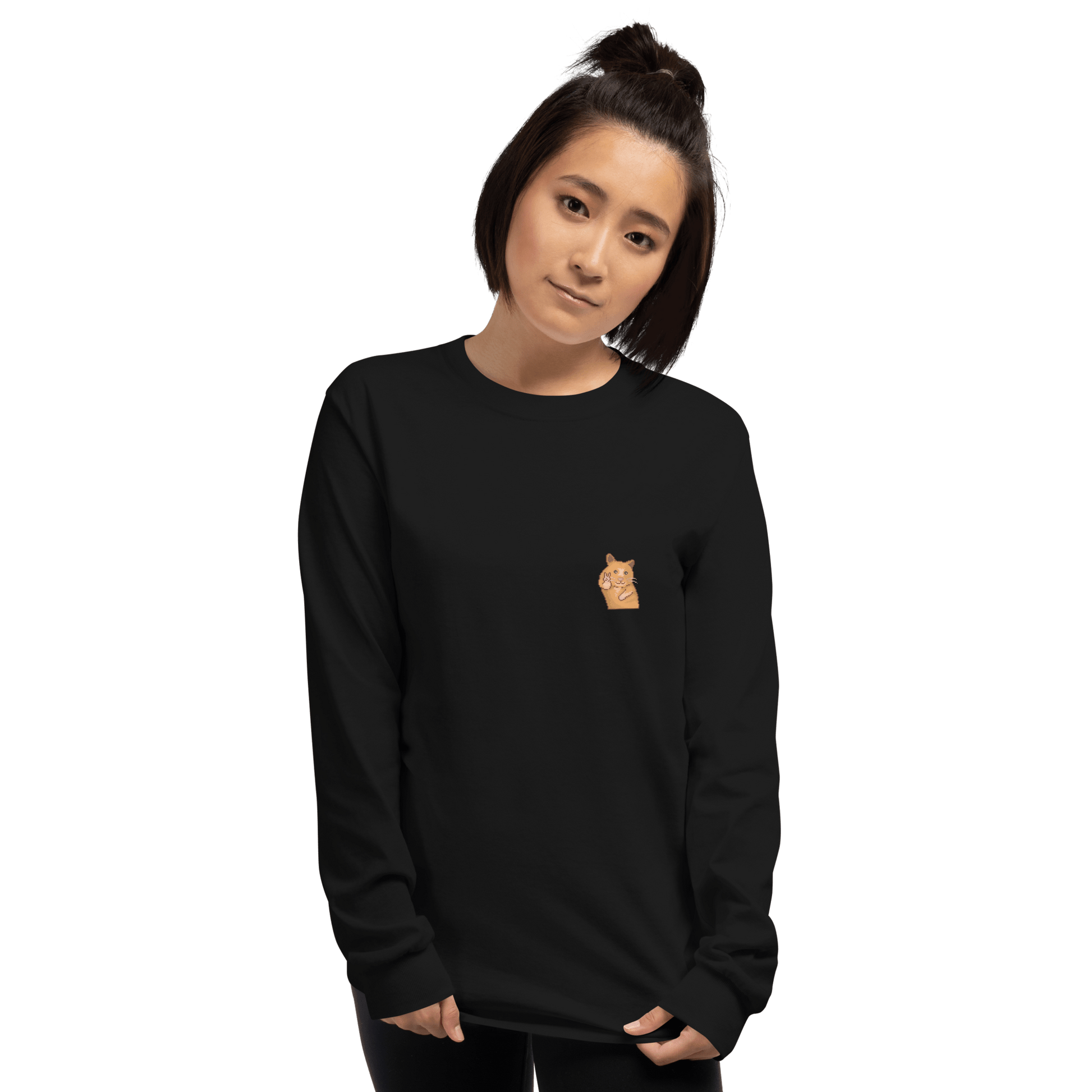 Hamster Long Sleeve T-Shirt Meme - Sport Grey | Shirtposting
