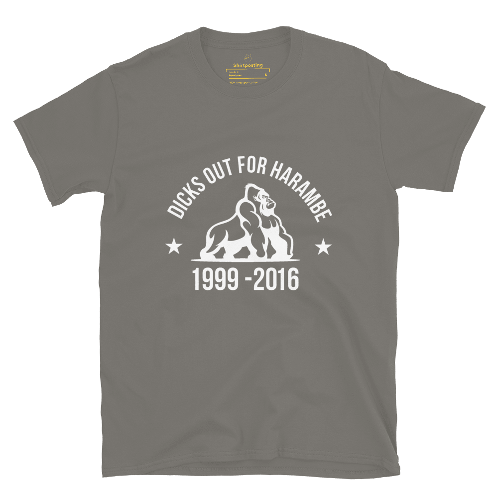 Harambe Classic T-Shirt Meme - Charcoal | Shirtposting